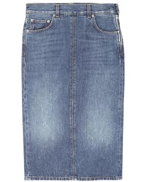 Haikure Rokken ,Blauw ,Denim Kim Midi Denim Rok