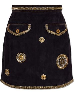 Versace Leather Skirts - Bleu