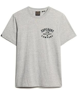 Superdry Machined Goods Workwear Katoen Tee Grijs