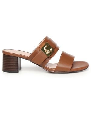 Coccinelle Heeled Mules - Brown
