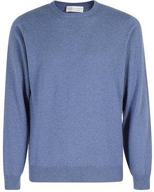 FILIPPO DE LAURENTIIS Round-Neck Knitwear - Blue