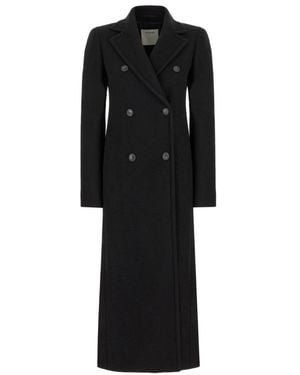 Sportmax Double-Breasted Coats - Black