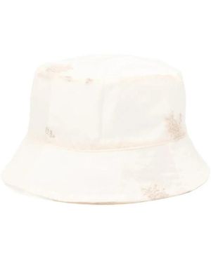 Our Legacy Geborduurde Bloem Bucket Hat - Wit
