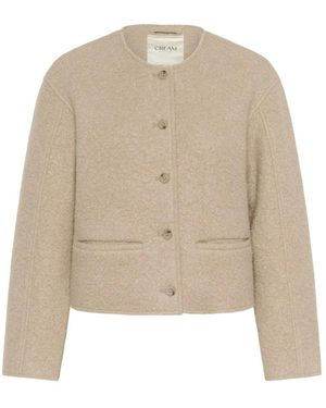 Cream Light Jackets - Natural