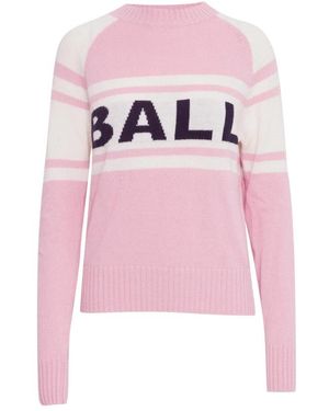 Ball Round-Neck Knitwear - Pink