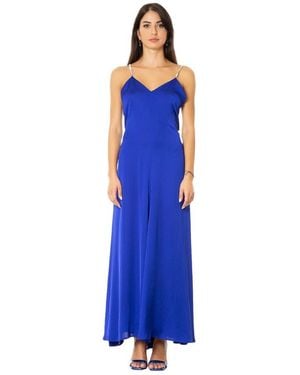 SIMONA CORSELLINI Kleedjes ,Blauw ,Polyester Satin Party Dress