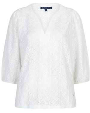 Red Button Top Ajour - Wit