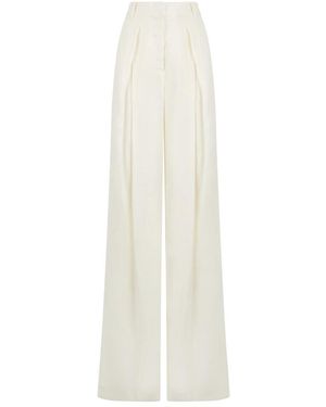 Alberta Ferretti Wide Trousers - Blanco