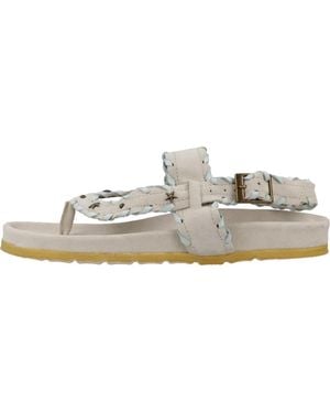 Nemonic Flat Sandals - Metallizzato