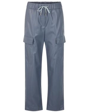 Marc Cain Leather Trousers - Bleu