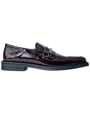 Martine Rose Schoenen ,Rood ,Leer Loafers Met Omklapbare Vierkante Neus - Blauw