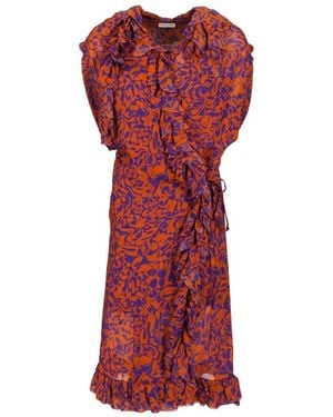 Dries Van Noten Midi Dresses - Red