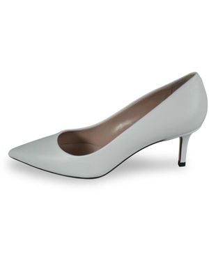 HUGO Ines Pump Witte Leren Hoge Hak - Grijs