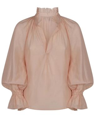 Polo Ralph Lauren Hemd Aus Baumwolle-Seide-Organdy - Braun