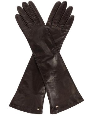 Max Mara Afidee Lederhandschuhe - Schwarz