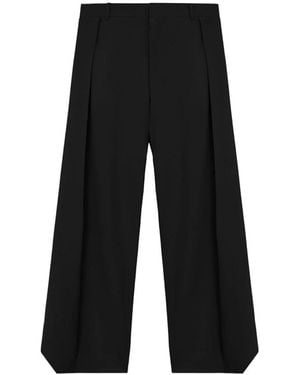 Loewe Wollen Broek Met Wijde Pijpen - Zwart