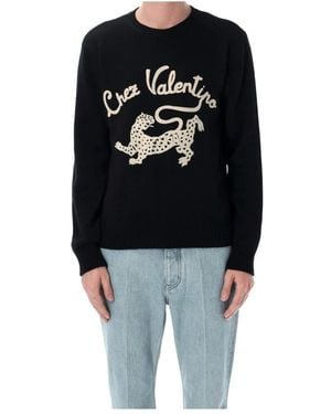 Valentino Round-Neck Knitwear - Zwart