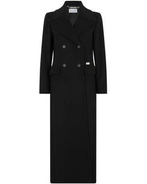 Philipp Plein Duke Long Coat Baroque Skull - Zwart