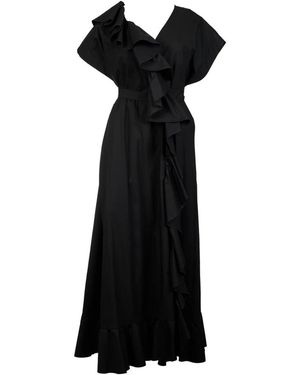 MSGM Kleedjes ,Zwart ,Abito Rouches
