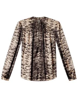 Isabel Marant Overhemden ,Satijn Laraya Zijden Top - Naturel