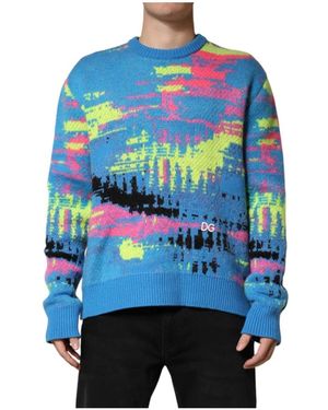 Dolce & Gabbana Round-Neck Knitwear - Blue