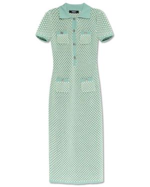 Versace Kleid Mit Rückenschlitz - Grün