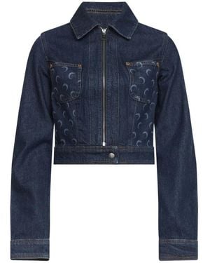 Marine Serre Denim Jackets - Blue