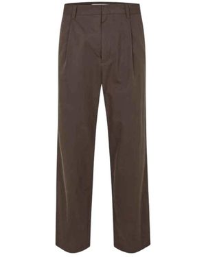 Samsøe & Samsøe Broeken ,Bruin ,Katoen Rechte Broek