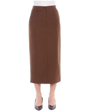 SOLOTRE Pencil Skirts - Marrón