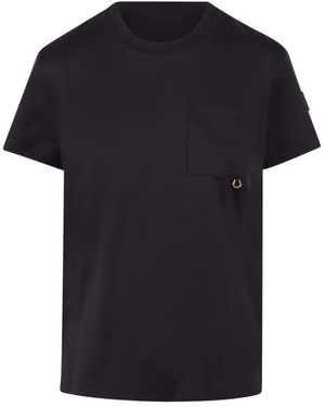 Moncler Katoenen T-Shirt Met Klepzak - Zwart