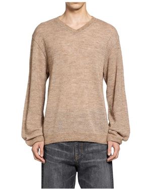 MYTHINKS Truien & Vesten ,V-Neck Truien - Naturel