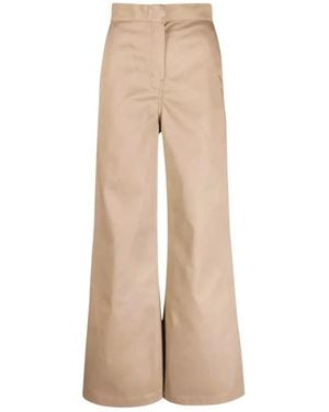 Palm Angels Wide Trousers - Natural
