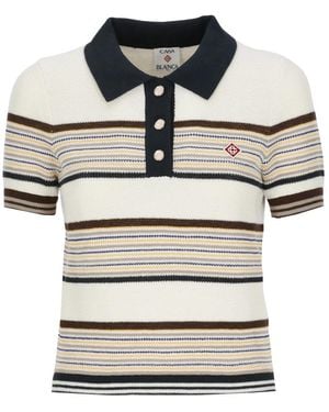CASABLANCA Polo Shirts - Natural