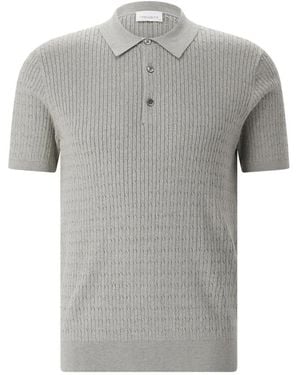 Profuomo Tops ,Groen ,Katoen Luxury Basic Polo - Grijs