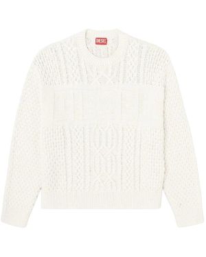 DIESEL Round-Neck Knitwear - White