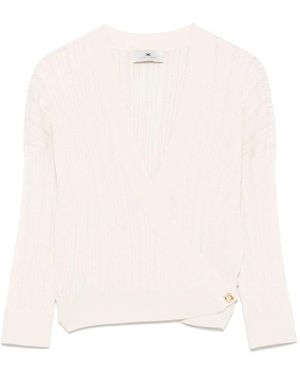 Elisabetta Franchi V-Neck Knitwear - Wit