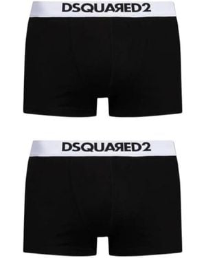 DSquared² Ondergoed ,Zwart ,Katoen Bi-Pack Trunk