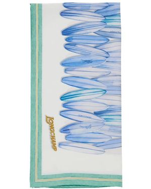 Longchamp Silky Scarves - Azul