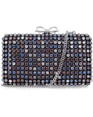 Self-Portrait Tassen ,Veelkleurig ,Polyester Multi Crystal Chainmail Clutch - Blauw