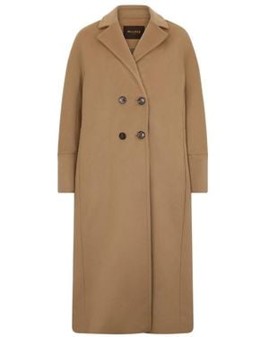 Moorer Double-Breasted Coats - Neutro