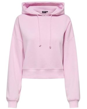 ONLY Hoodies & Sweatvesten ,Roze ,Hoodies