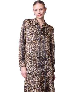 Berenice Overhemden ,Veelkleurig ,Claidy Shirt - Bruin