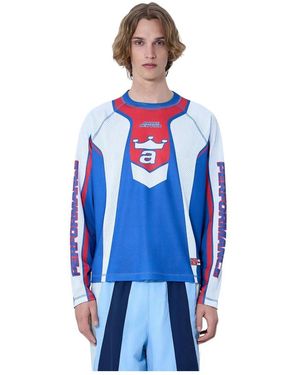 AWAKE NY Long Sleeve T-Shirts - Blue