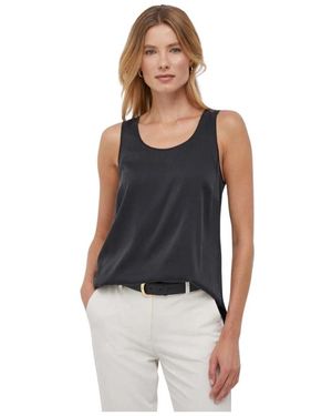 Mos Mosh Tops ,Zwart ,Satijn Astrid Silk Tank Top - Blauw