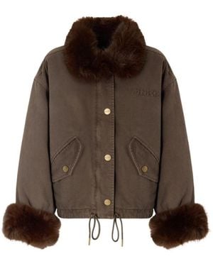 Pinko Faux Fur & Shearling Jackets - Marrone