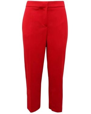 Elisabetta Franchi Cropped Trousers - Rosso