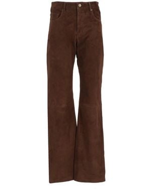 Arma Leather Trousers - Brown