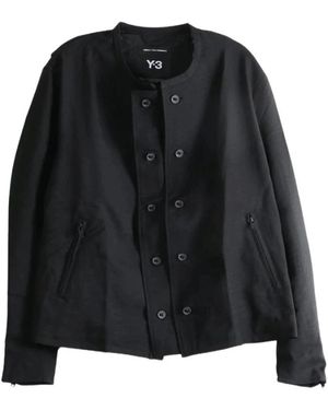 Y-3 Ks3891 Double-Breasted Coat - Zwart