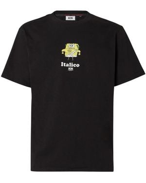 Gcds Grafik-T-Shirt - Schwarz