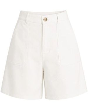 Marella Korte Broeken ,Wit ,Linnen Emmadorni Shorts